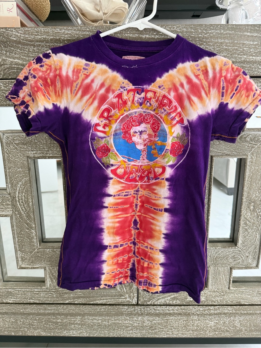 Women’s Purple Tie-Dye Graphic Tee - Grateful Dead Style